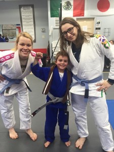 Wild child Brody "Cement" Gallant is pictured here with his new Gray Belt and Coaches Chrissy and Katniss. 